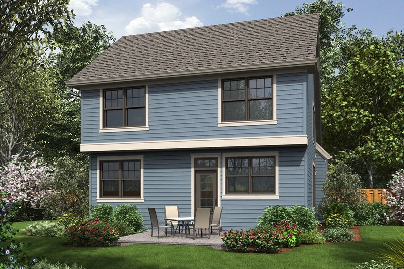 Dream House Plan - Exterior - Rear Elevation for Cottage House Plan #48-488 - 3 bed, 2.5 bath