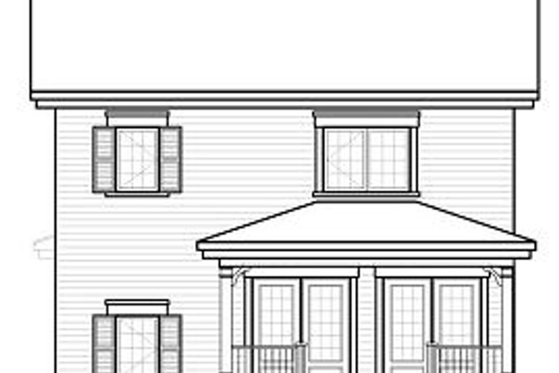 Dream House Plan - Exterior - Rear Elevation for Country House Plan #23-743 - 3 bed, 1.5 bath