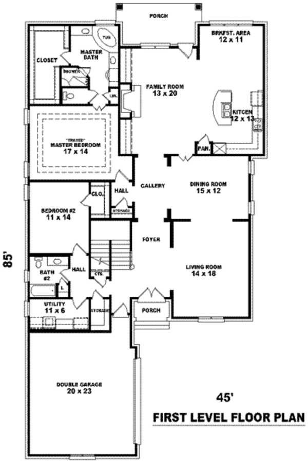 European Floor Plan - Main Floor Plan #81-1233