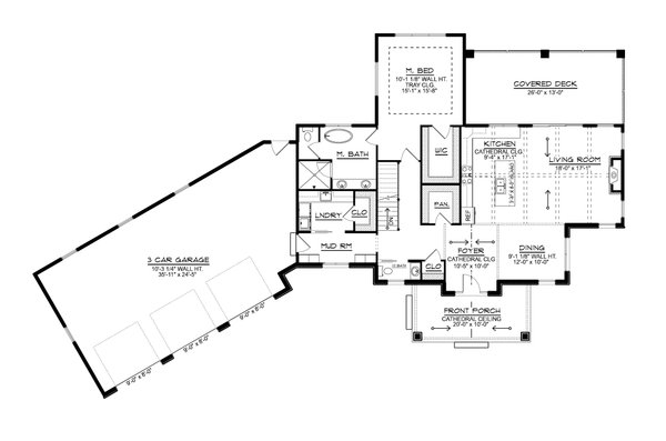 Country Floor Plan - Main Floor Plan #1064-357