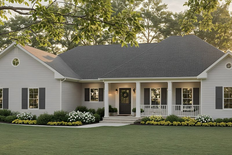 House Blueprint - European Exterior - Front Elevation Plan #21-506