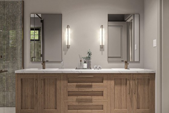 Interior - Master Bathroom 1 for Cottage House Plan #455-487 - 4 bed, 3 bath
