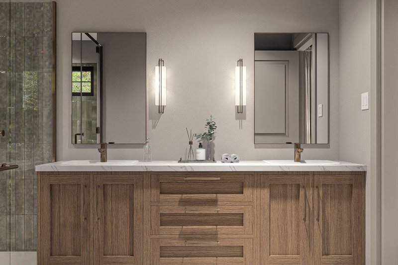 House Plan Design - Interior - Master Bathroom 1 for Cottage House Plan #455-487 - 4 bed, 3 bath