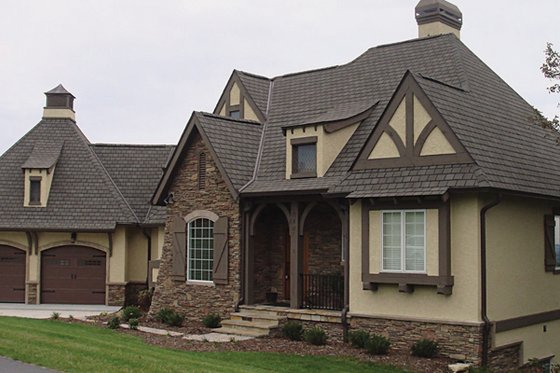 Exterior - Other Elevation 1 for European House Plan #453-57 - 3 bed, 3.5 bath