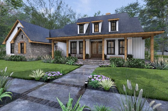 Exterior - Front Elevation 7 for Cottage House Plan #120-286 - 3 bed, 2.5 bath