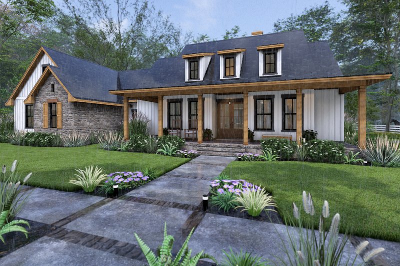 House Design - Exterior - Front Elevation 7 for Cottage House Plan #120-286 - 3 bed, 2.5 bath