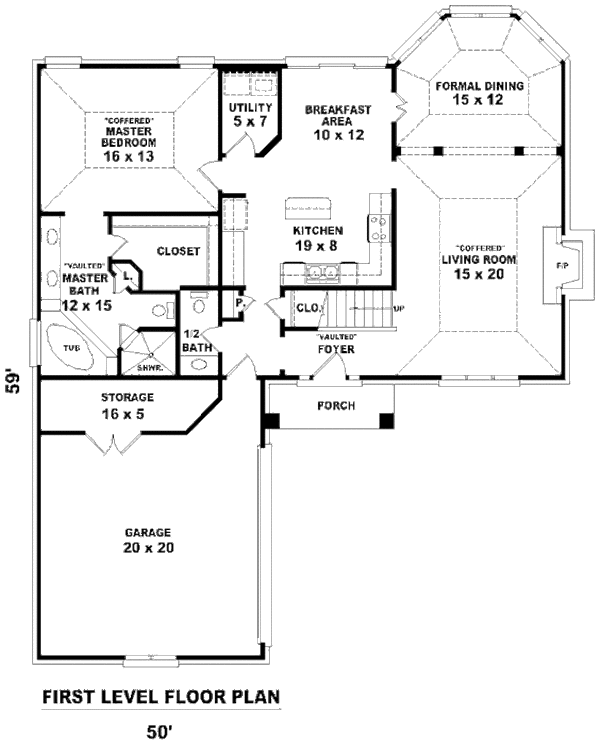 European Floor Plan - Main Floor Plan #81-13815