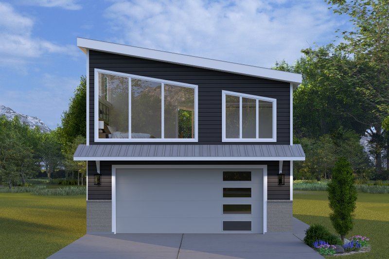 House Plan Design - Exterior - Front Elevation 3 for Modern House Plan #1060-381 - 1 bed, 1 bath