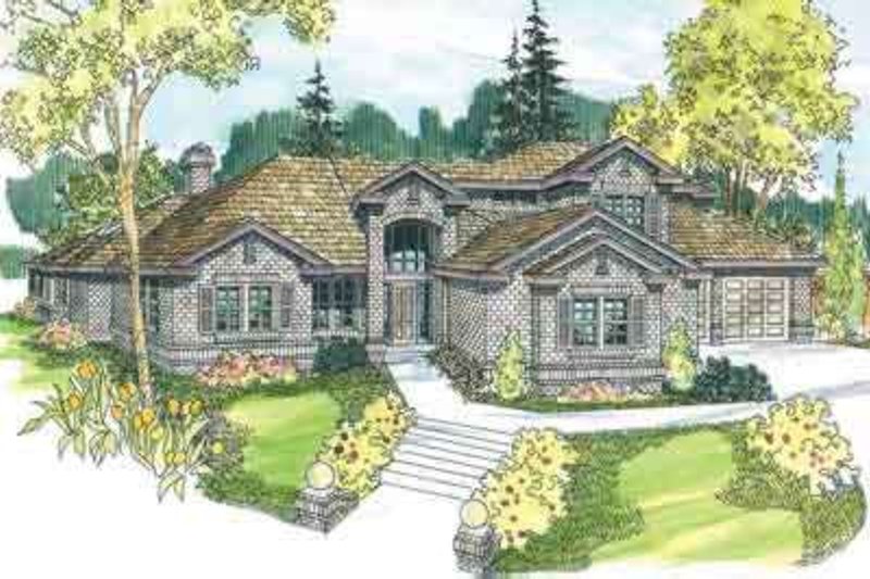 Architectural House Design - Colonial Exterior - Front Elevation Plan #124-528