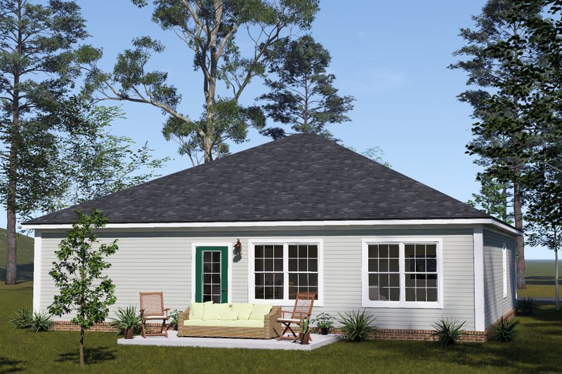 Architectural House Design - Exterior - Rear Elevation for Modern House Plan #513-2469 - 3 bed, 2 bath