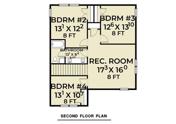 House Blueprint - European Floor Plan - Upper Floor Plan #1070-210