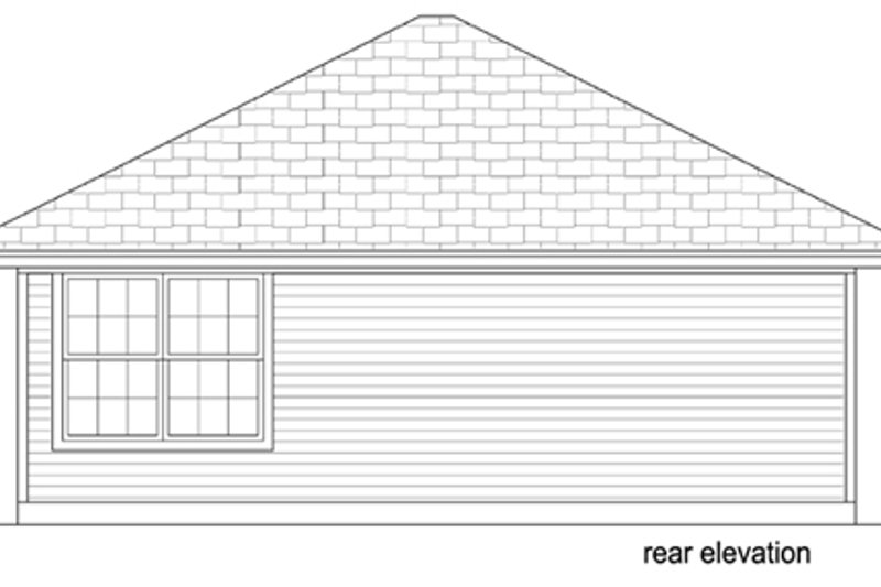 Architectural House Design - Exterior - Rear Elevation for Cottage House Plan #84-534 - 1 bed, 1 bath