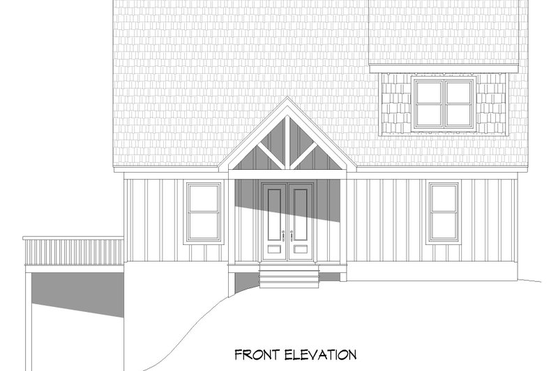 Architectural House Design - Exterior - Front Elevation 3 for Southern House Plan #932-863 - 3 bed, 3.5 bath