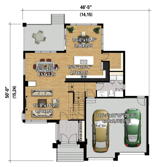 Contemporary Floor Plan - Main Floor Plan #25-4341
