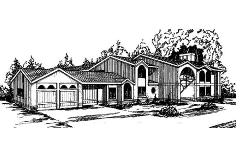 Architectural House Design - Modern Exterior - Front Elevation Plan #60-654