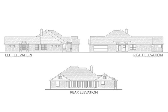 Exterior - Other Elevation 1 for Traditional House Plan #80-173 - 6 bed, 3.5 bath