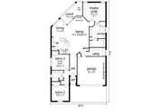 European Style House Plan - 3 Beds 2 Baths 1766 Sq/Ft Plan #84-584 