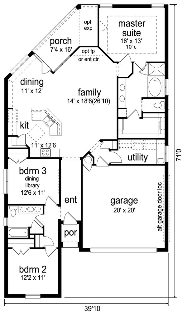 Dream House Plan - European Floor Plan - Main Floor Plan #84-584