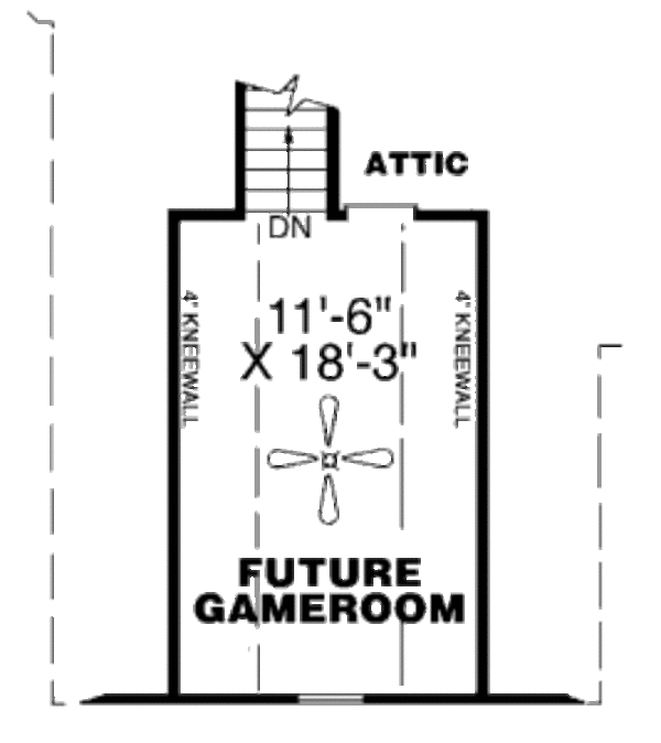 Traditional Floor Plan - Upper Floor Plan #34-107