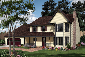 Traditional Exterior - Front Elevation Plan #30-300