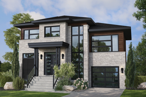 Contemporary Exterior - Front Elevation Plan #25-4889