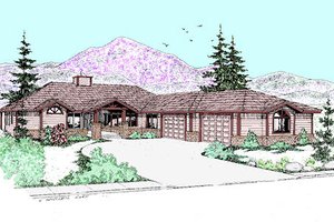 Ranch Exterior - Front Elevation Plan #60-259