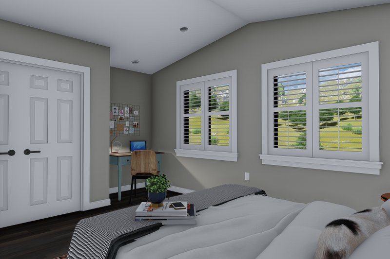 Architectural House Design - Interior - Master Bedroom for Barndominium House Plan #1060-97 - 1 bed, 1 bath