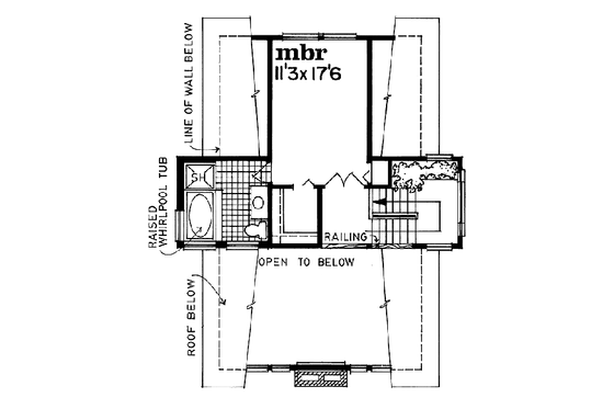 Floor Plan - Upper Floor House Plan #47-177 - 3 bed, 2 bath