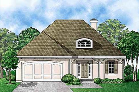 Exterior - Front Elevation for Traditional House Plan #67-320 - 4 bed, 3 bath