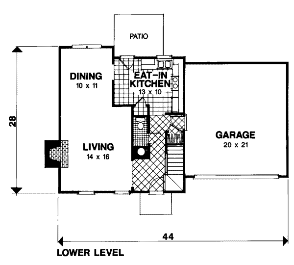 Colonial Floor Plan - Main Floor Plan #56-114