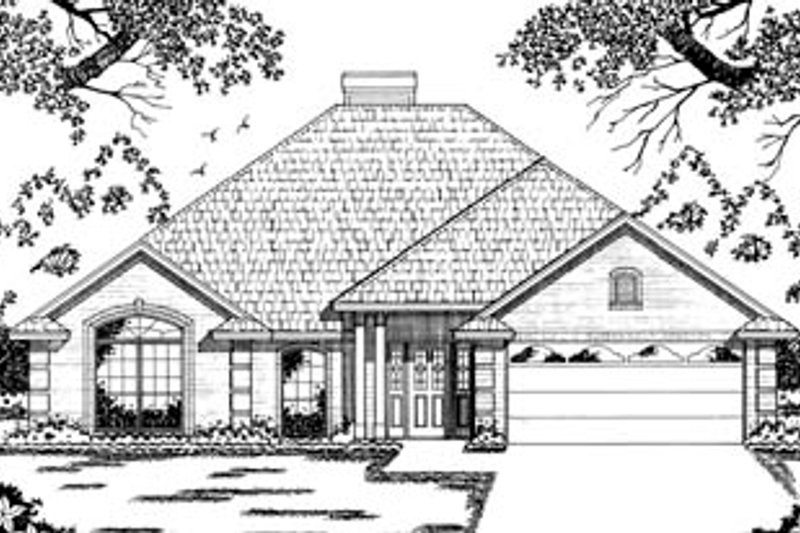 Exterior - Front Elevation 2 for Traditional House Plan #42-117 - 3 bed, 2 bath