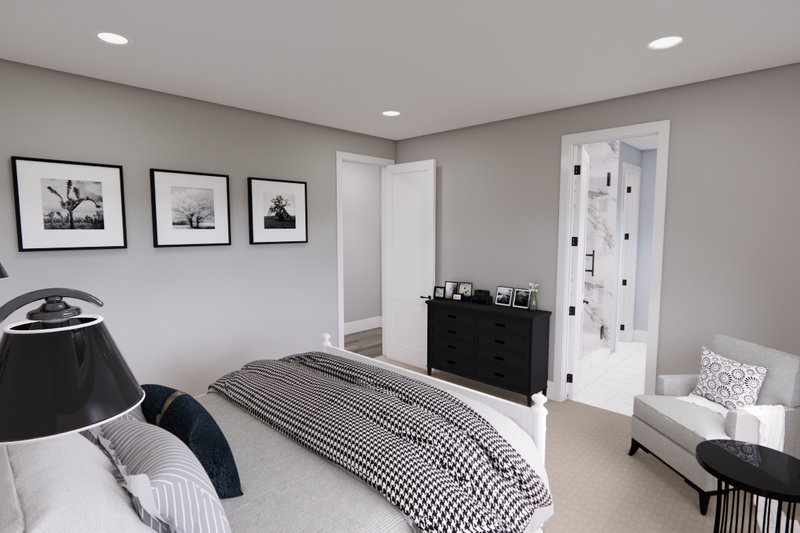 House Blueprint - Interior - Master Bedroom 1 for Farmhouse House Plan #51-1227 - 4 bed, 2 bath