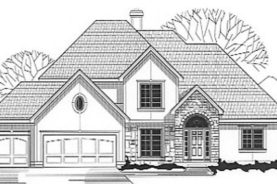 Exterior - Front Elevation for Traditional House Plan #67-434 - 4 bed, 3.5 bath