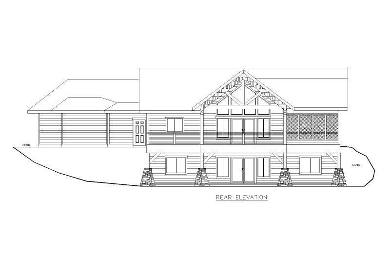 Dream House Plan - Exterior - Rear Elevation for Craftsman House Plan #117-1082 - 3 bed, 3.5 bath