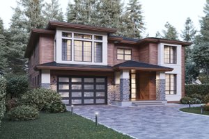 Contemporary Exterior - Front Elevation Plan #1066-21