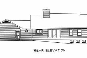Exterior - Rear Elevation for Traditional House Plan #22-109 - 3 bed, 2 bath