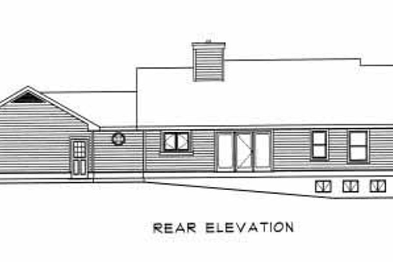Home Plan - Exterior - Rear Elevation for Traditional House Plan #22-109 - 3 bed, 2 bath