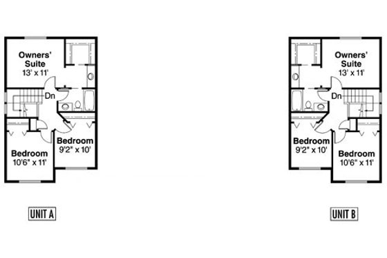 Floor Plan - Upper Floor for Traditional House Plan #124-813 - 6 bed, 3 bath