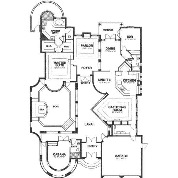 Colonial Floor Plan - Main Floor Plan #115-170