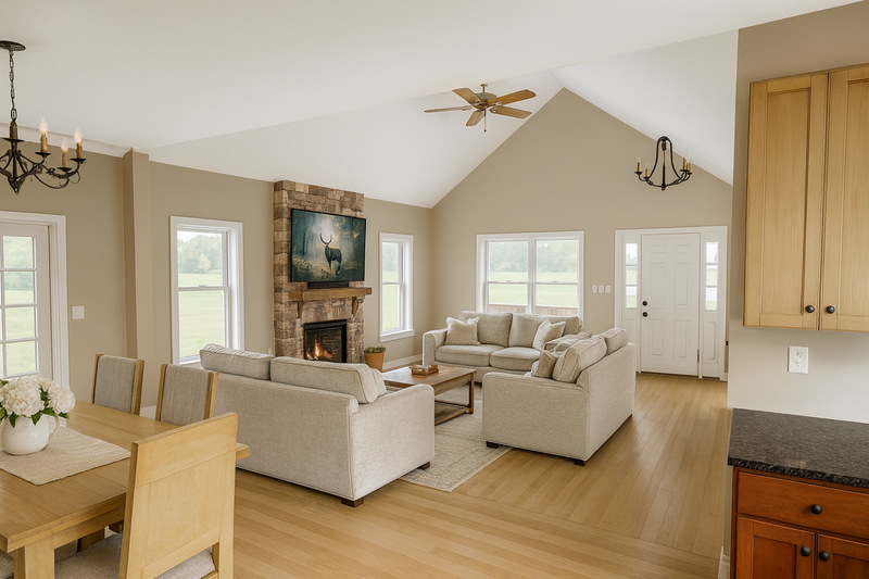 House Blueprint - Interior - Family Room for Barndominium House Plan #1115-10 - 3 bed, 2.5 bath