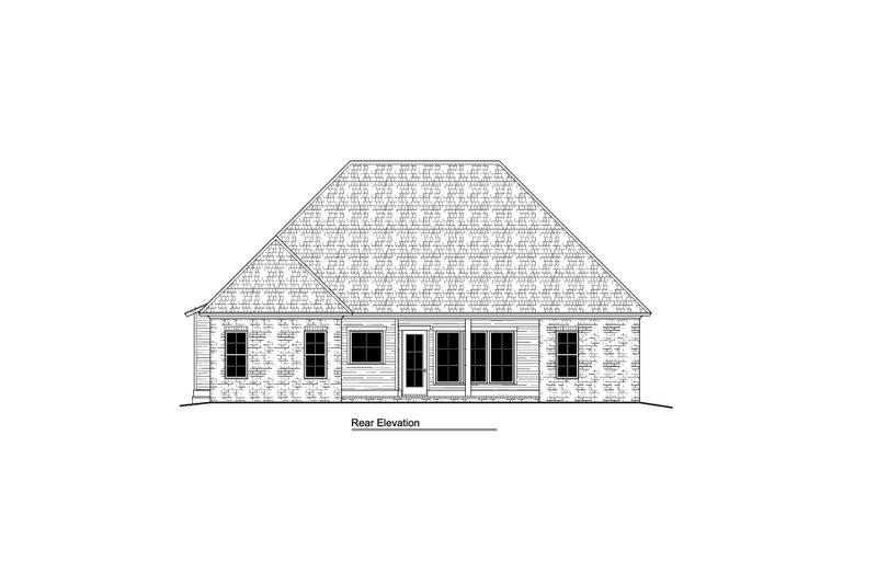 Dream House Plan - Exterior - Rear Elevation for Southern House Plan #1081-28 - 4 bed, 3 bath