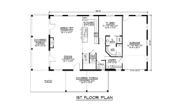 Farmhouse Floor Plan - Main Floor Plan #1064-212