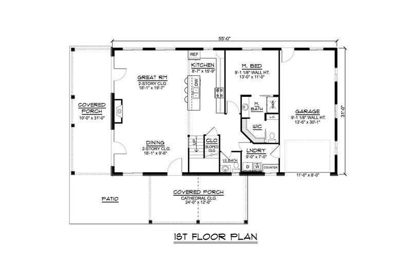 House Plan Design - Floor Plan - Main Floor for Farmhouse House Plan #1064-212 - 3 bed, 2.5 bath
