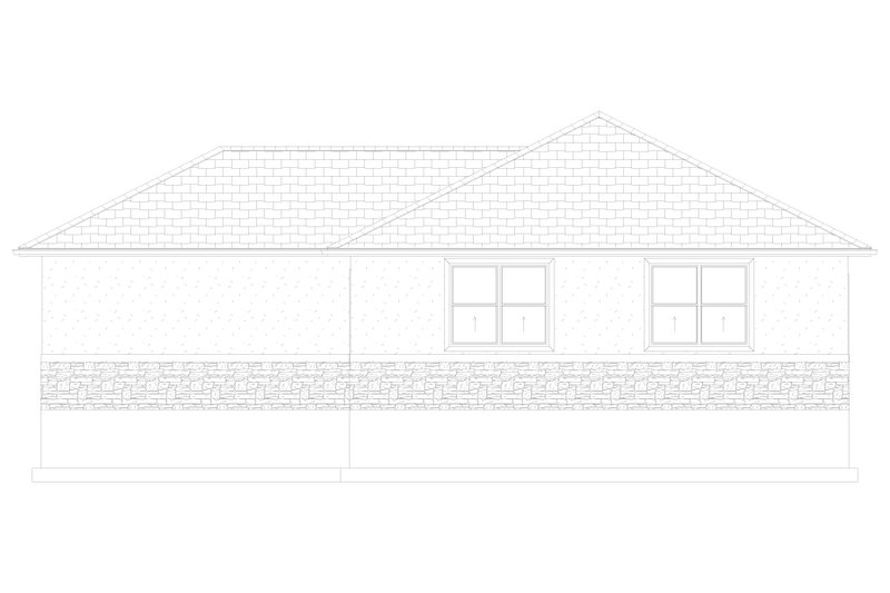 House Plan Design - Exterior - Other Elevation 3 for Traditional House Plan #1060-136, 1 bath