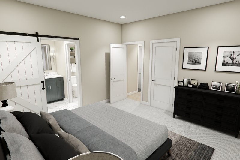House Blueprint - Interior - Master Bedroom 1 for Craftsman House Plan #51-1388 - 3 bed, 2.5 bath