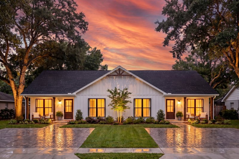 House Blueprint - Exterior - Front Elevation 2 for Farmhouse House Plan #430-435 - 8 bed, 6 bath