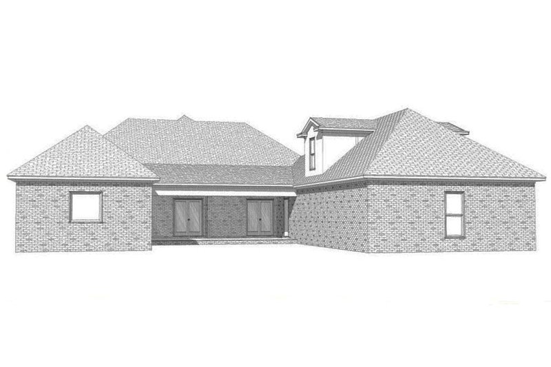 Dream House Plan - Exterior - Rear Elevation for Southern House Plan #63-370 - 4 bed, 3 bath