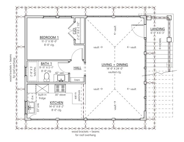 House Design - Cottage Floor Plan - Upper Floor Plan #1094-29