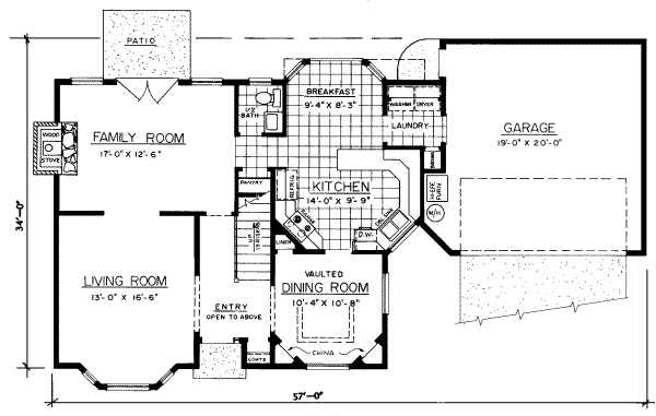 Traditional Floor Plan - Main Floor Plan #303-438