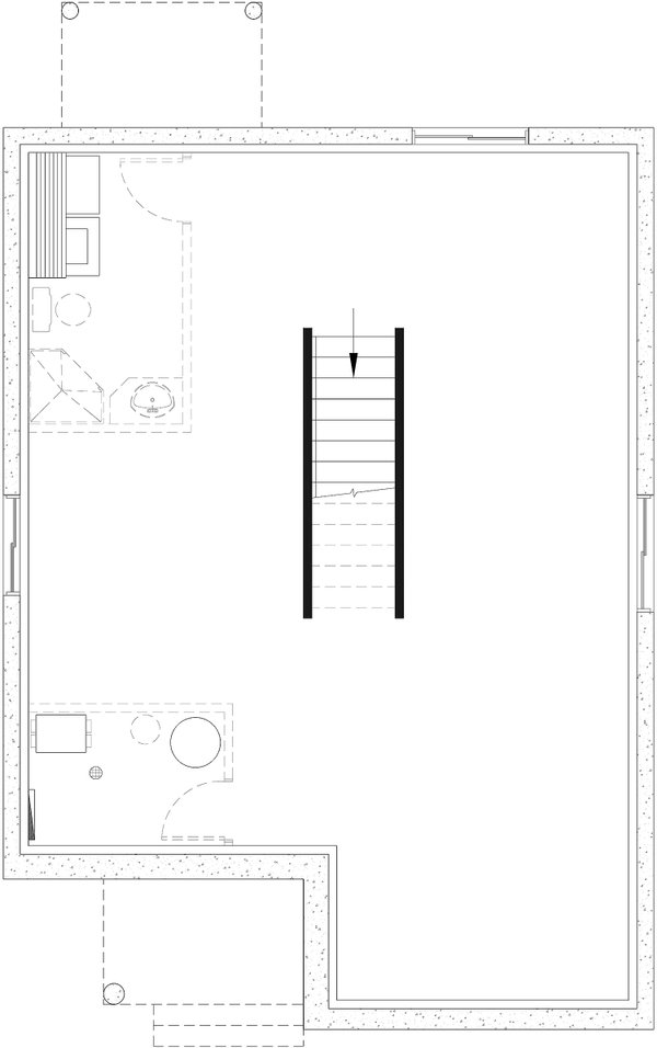 Architectural House Design - Modern Floor Plan - Lower Floor Plan #23-695